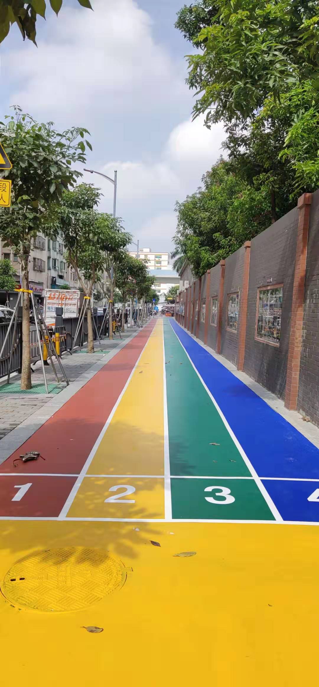 深圳福永和平中英實驗學校硅PU彩虹跑道(圖2)